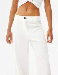 Wide-Leg-Hose mit Gürtelschlaufen
